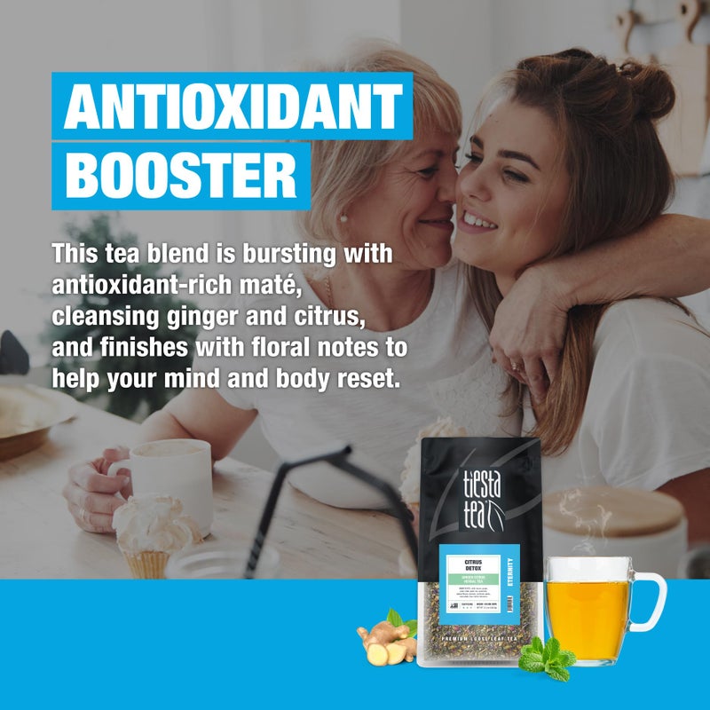 Tiesta Tea - Ginger Citrus Herbal Loose Leaf Tea, Lemon Ginger with Mint & Chamomile Blend, Caffeine-Free, Brew Hot or Iced, Makes Up to 200 Cups, Resealable Bulk Pouch, 12 Ounce - Image 3